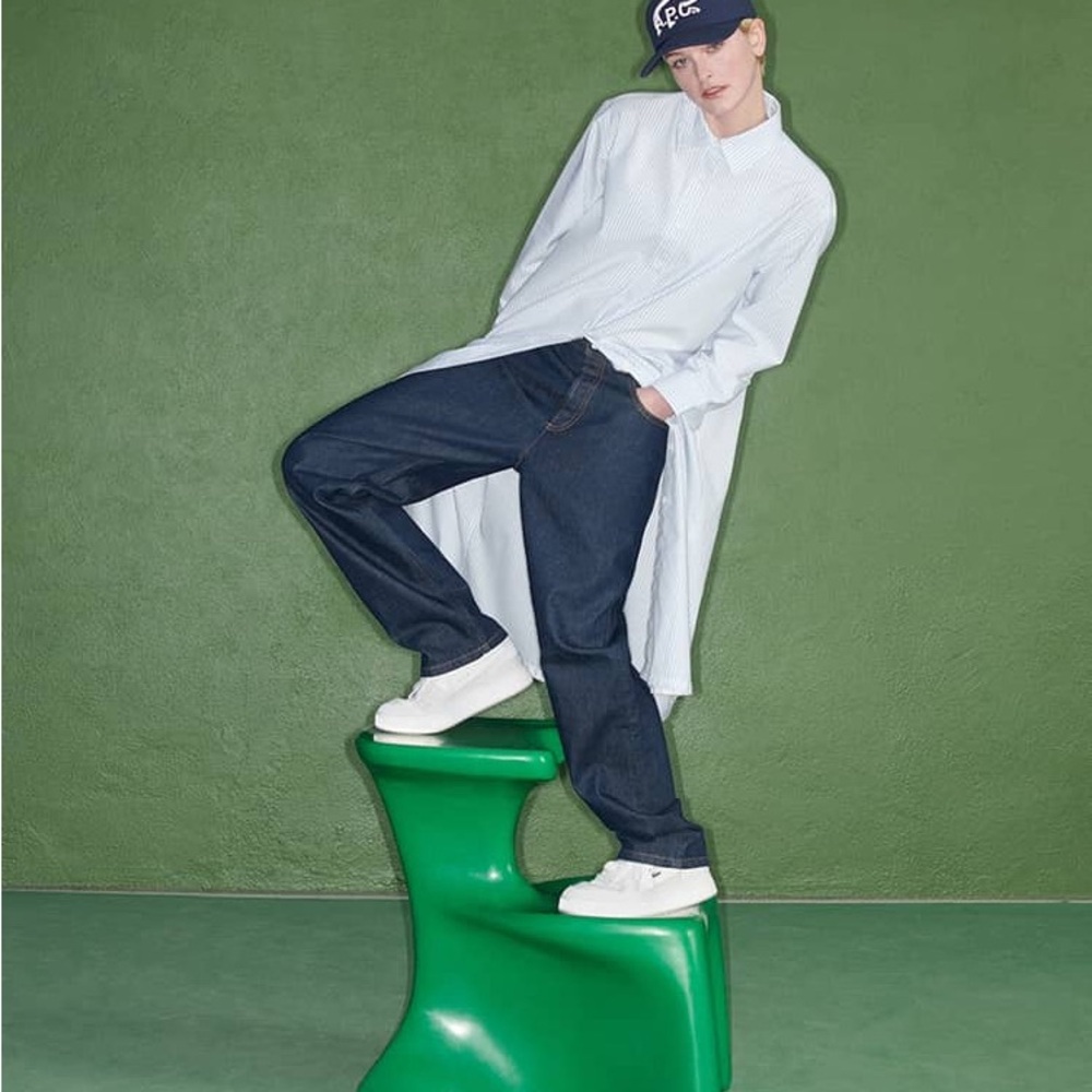 A.P.C. x Lacoste Leo Jean in Indigo